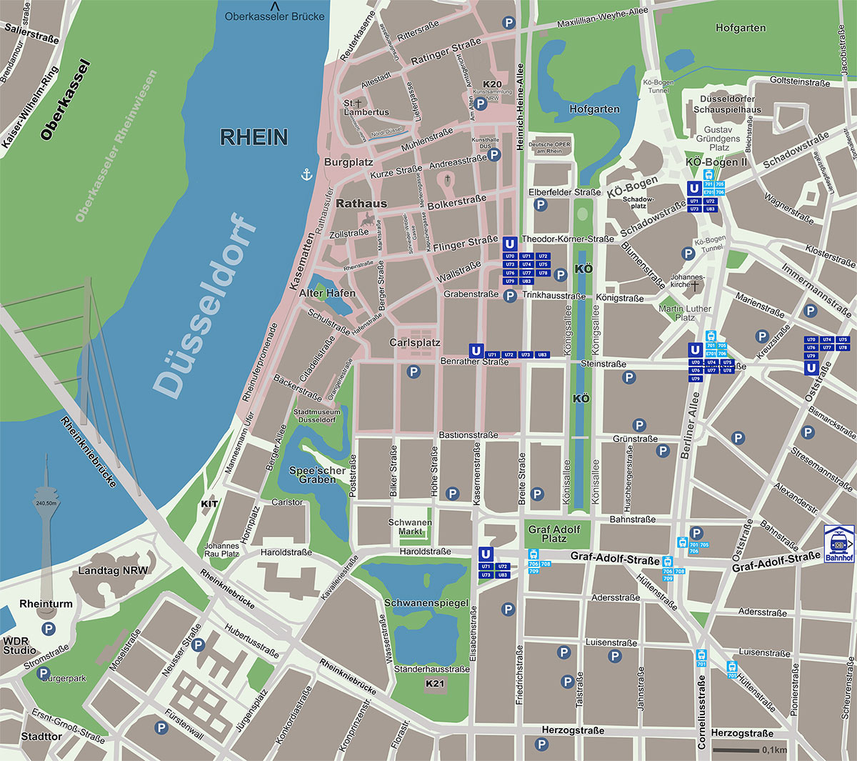 Düsseldorfer Stadtplan