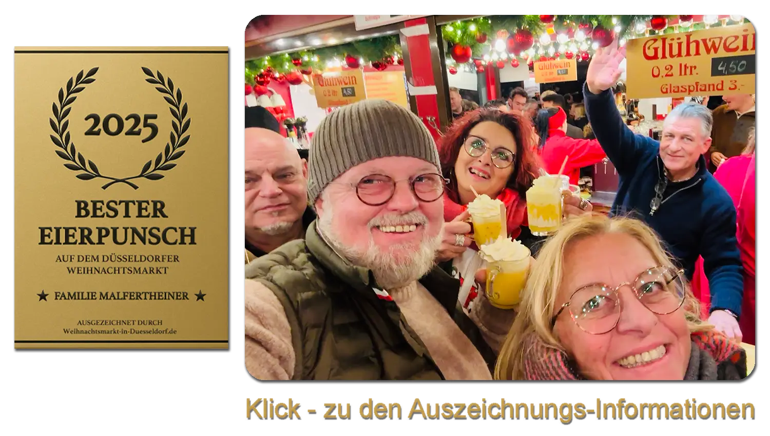 Prijs voor de beste Eierpunsch op de kerstmarkt van Düsseldorf